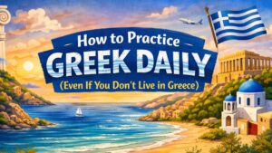 Read more about the article How to Practice Greek Daily (Even If You Don’t Live in Greece)